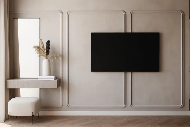 Salon aux moulures murales - réalisation Amarildo TELO